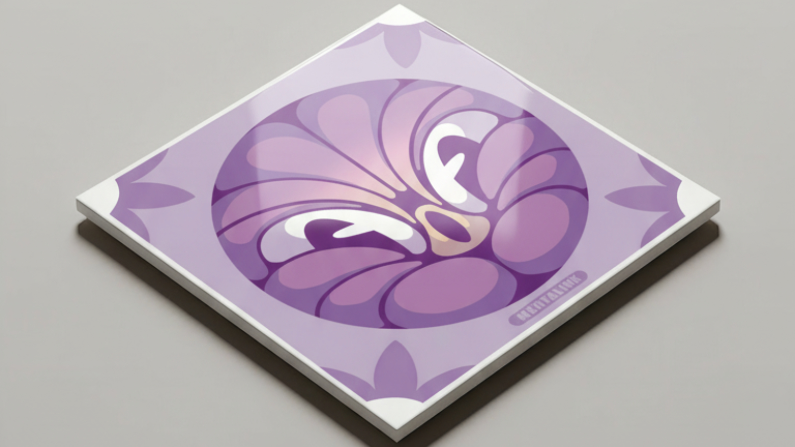 Primer plano de azulejo sublimado mostrando la textura cerámica, acabado brillante y fidelidad de colores en la impresión artíst